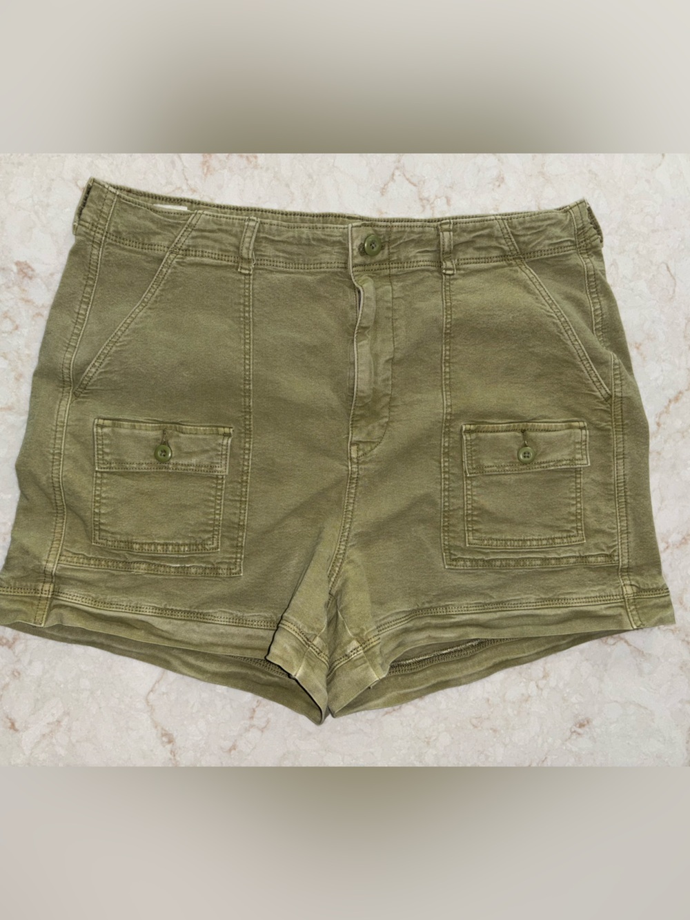 American Eagle Outfitters Olive Utility Cargo Shorts 3”